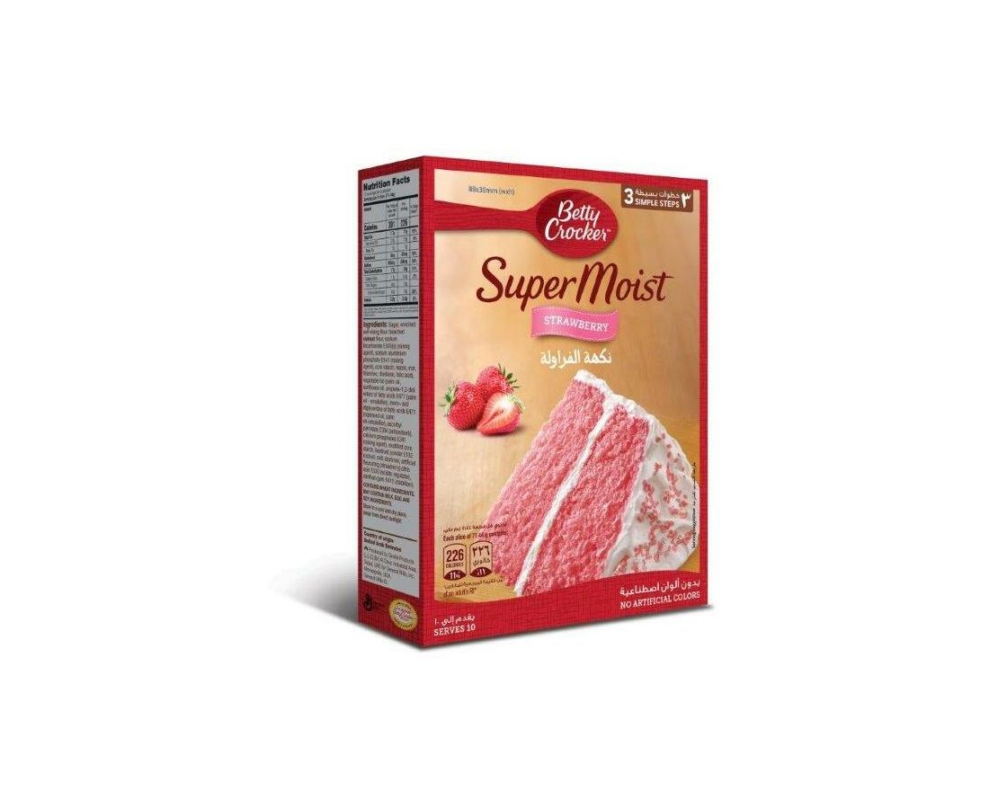 Betty Crocker Strawberry Cake Mix 6x400g Bulkbox Wholesale